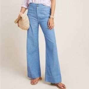 Pilcro High-Rise Wide-Leg Trouser